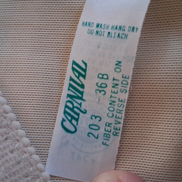 Vintage Carnival Cream Lace Trim Strapeless Corset Bustier Size 36B - Picture 6 of 9